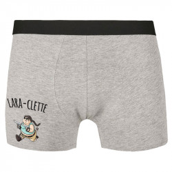 Caleçon boxer homme gris chiné Lara-Clette (A²,Films/Séries,Humour)