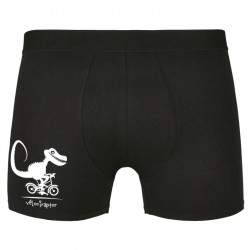 Caleçon boxer homme noir Vélociraptor (Andy,Humour,Animaux,Vélo)