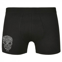 Caleçon boxer homme noir Bike or Death (Caffein Art,Ecologie,Têtes de morts,Vélo)