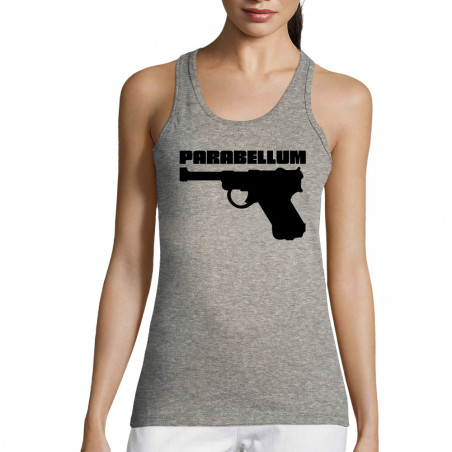 Débardeur femme gris chiné Parabellum Flingue (Parabellum)