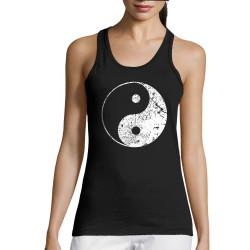 Débardeur femme noir Ying Yang (Ethnique)