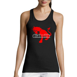 Débardeur femme noir Diabolik - Diabolo Dog (Diabolik,Animaux)