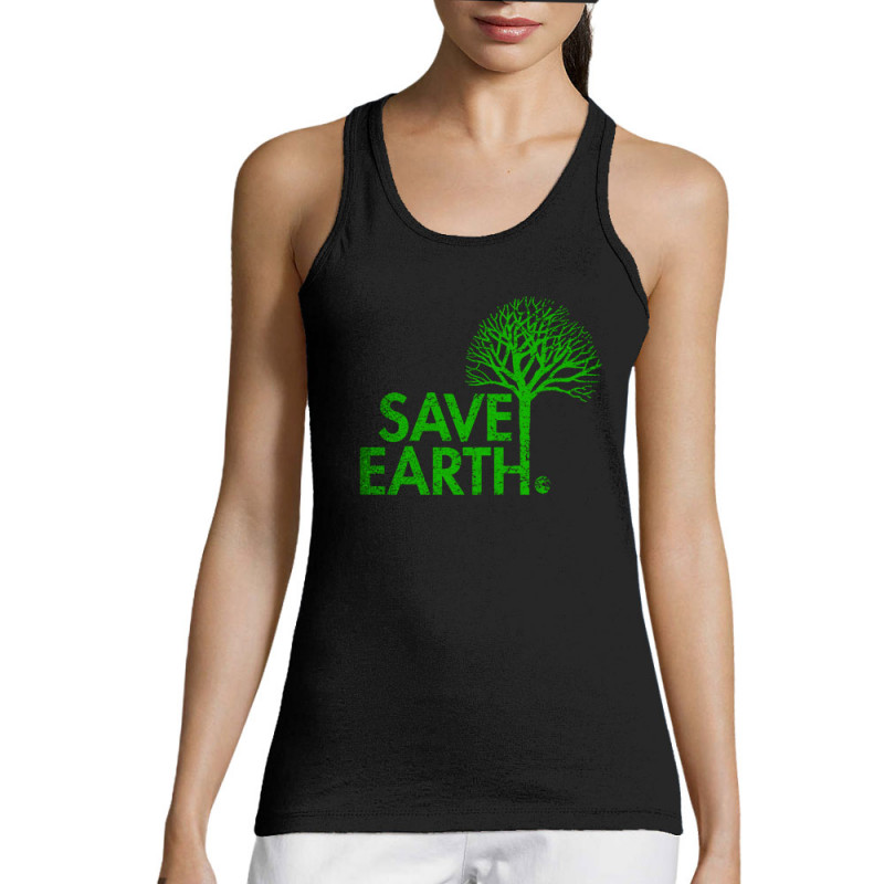 Débardeur femme noir Save Earth (Ecologie)
