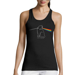 Débardeur femme noir Cat Side of the Moon (Gondrax,Animaux,Humour,Chats)