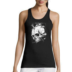 Débardeur femme noir Nailed Skull (Gondrax,Diabolik,Têtes de morts)