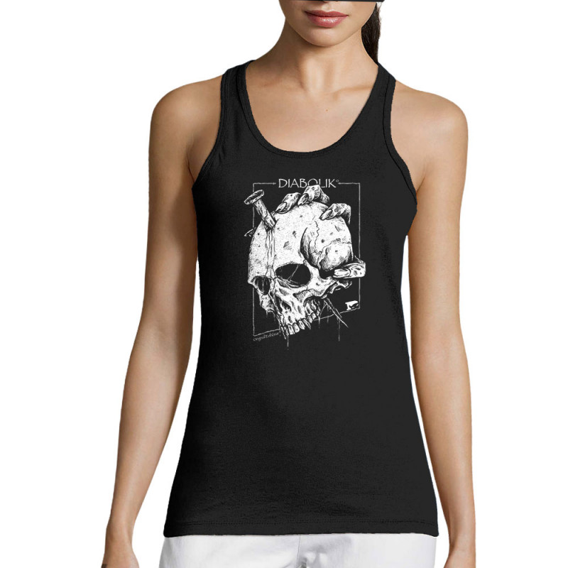 Débardeur femme noir Nailed Skull (Gondrax,Diabolik,Têtes de morts)
