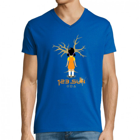 T-shirt homme col V "123 sun"