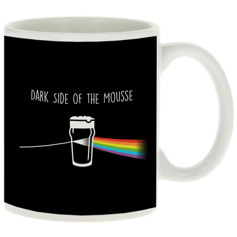 Mug blanc Dark side of the mousse (Guiton,Simon,Alcool,Humour)