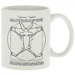 Mug blanc Coyote Vitruve (Le Duc,Animaux,Films/Séries,Homme de Vitruve)