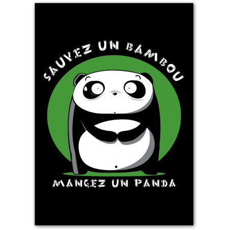 Affiche "Sauvez un bambou...