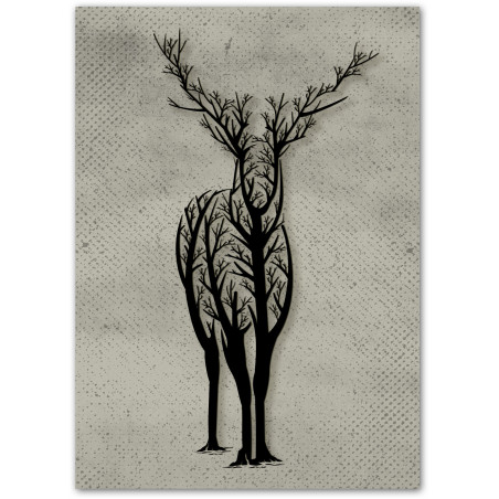 Affiche "Deer Trees"
