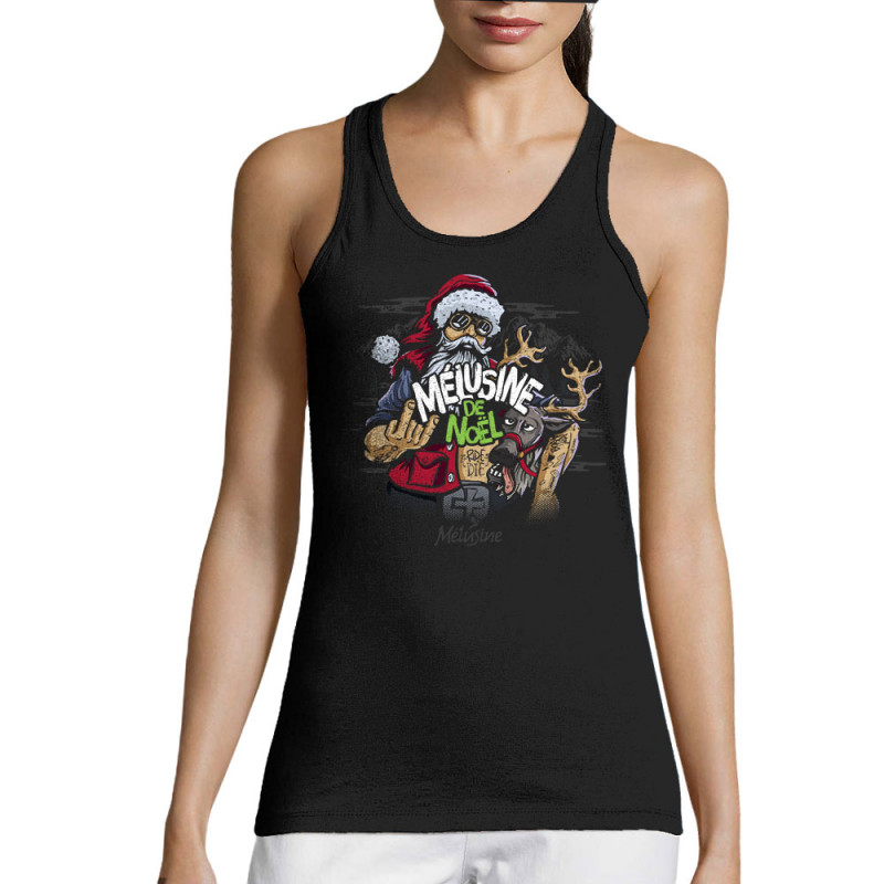 Débardeur femme noir Bière de Noël (Mélusine)