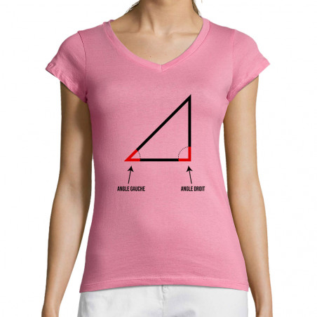 T-shirt femme col V "Angle...