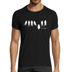 T-shirt homme fit noir Stay Rebel (Gondrax,Animaux,Humour,Stay)