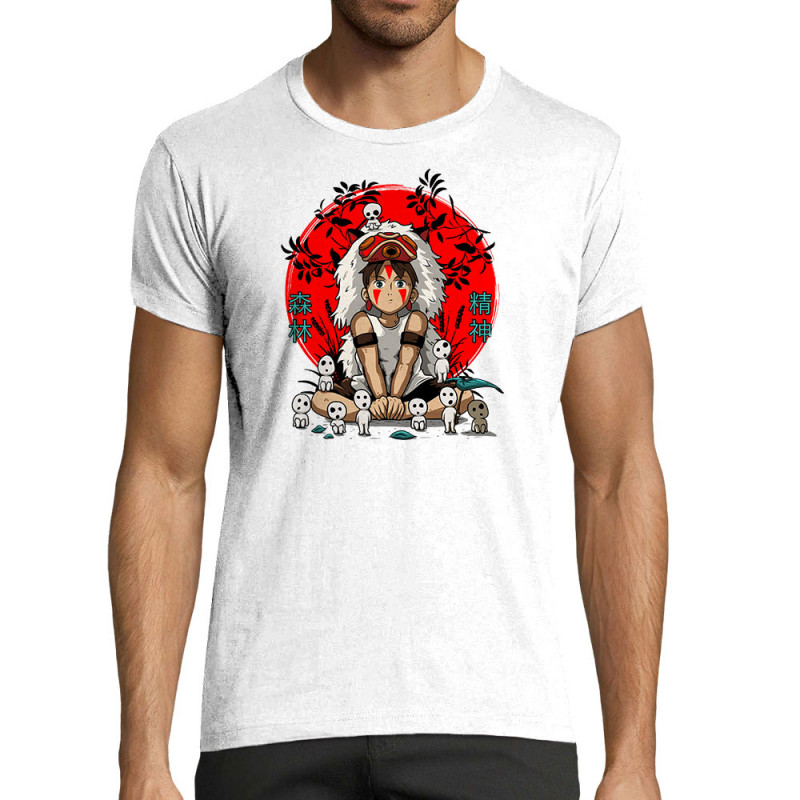 T-shirt homme fit blanc Forest Spirits (Le Duc,Films/Séries,Manga Kawaï japan)