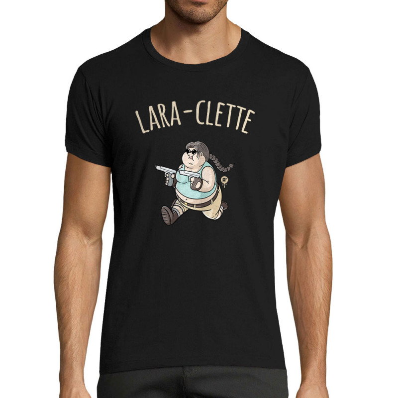 T-shirt homme fit noir Lara-Clette (A²,Films/Séries,Humour)