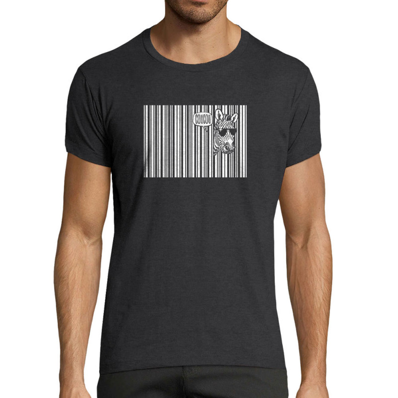 T-shirt homme fit gris anthracite chiné Coucou (Gondrax,Animaux,Humour)
