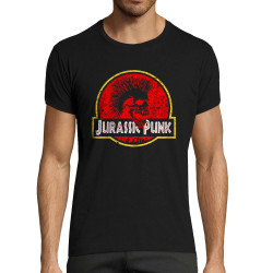 T-shirt homme fit noir Jurassic Punk (Gondrax,Films/Séries,Rock & Punk,Détournements)