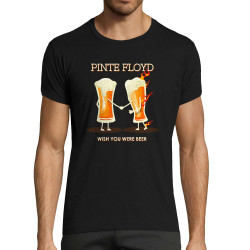 T-shirt homme fit noir Pinte Floyd (Gondrax,Alcool,Humour)