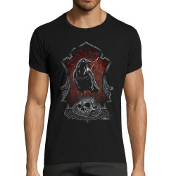 T-shirt homme fit noir Diabolik Evil Crow (Simon,Diabolik,Têtes de morts,Enfer)