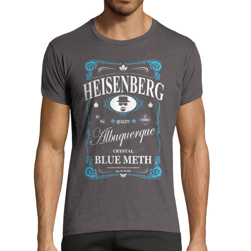 T-shirt homme fit gris foncé Heisenberg Pure Trade (Gondrax,Films/Séries)
