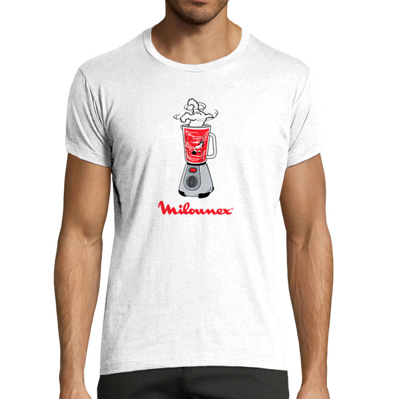 T-shirt homme fit blanc Milounex (Mattdez,Humour,Fruits & Légumes)