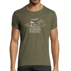 T-shirt homme fit kaki chiné Star Bars (Le Duc,Jeux Vidéo / Geek,Alcool,Star Wars)