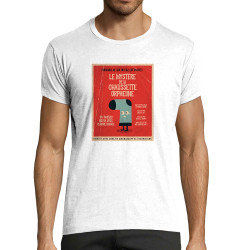 T-shirt homme fit blanc Le mystère de la chaussette (Alex Kidd,Humour)