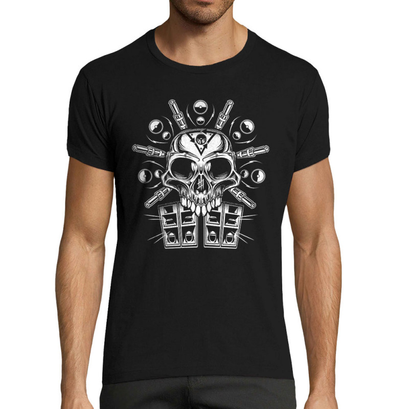 T-shirt homme fit noir Jack The Skull (Simon,teufeur,Têtes de morts)