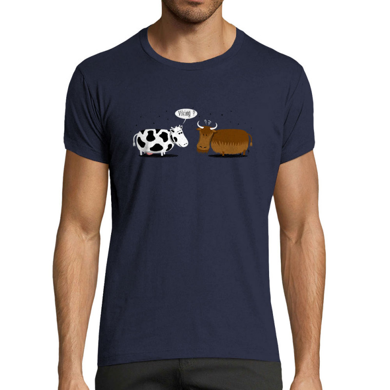 T-shirt homme fit bleu marine Viking (Gondrax,Animaux,Humour)