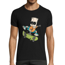 T-shirt homme fit noir Simpskull Skate (Films/Séries,Skate)