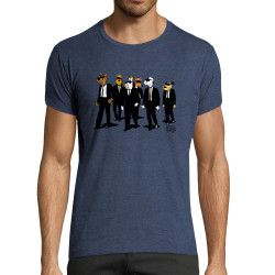 T-shirt homme fit bleu denim chiné Reservoir Dogs (Gondrax,Animaux,Films/Séries,Détournements)