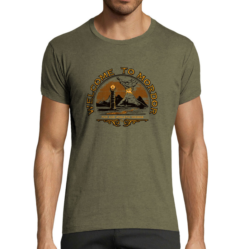T-shirt homme fit kaki chiné Welcome to Mordor (Le Duc,Films/Séries)