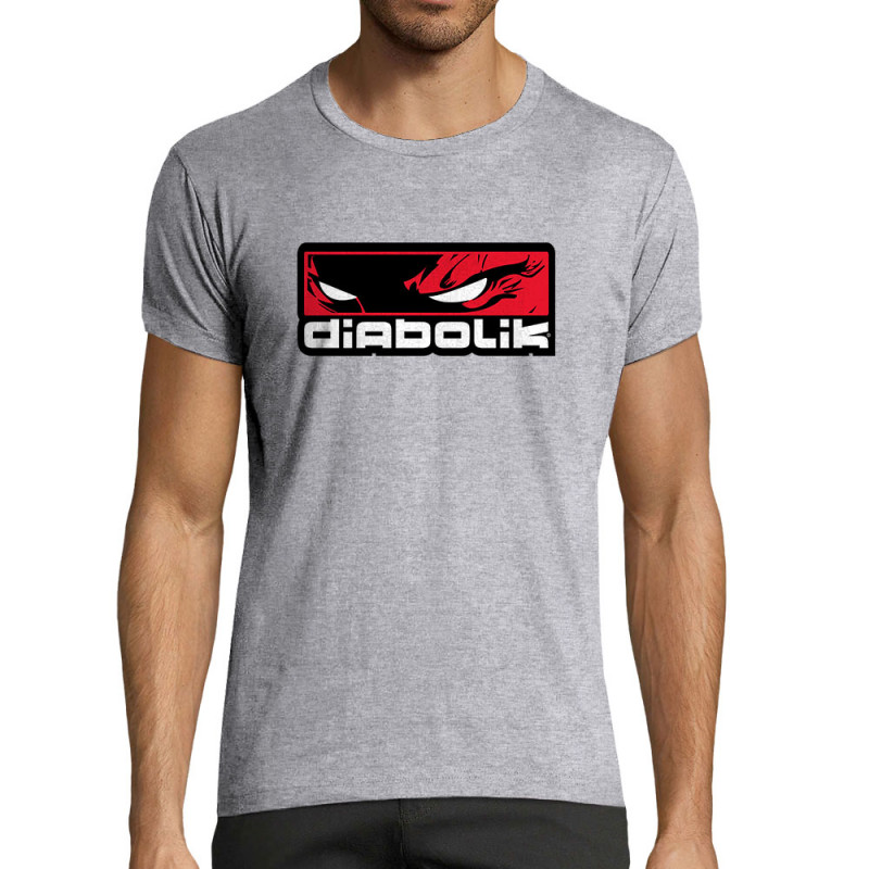 T-shirt homme fit gris chiné Diabolik - Heros (Diabolik)