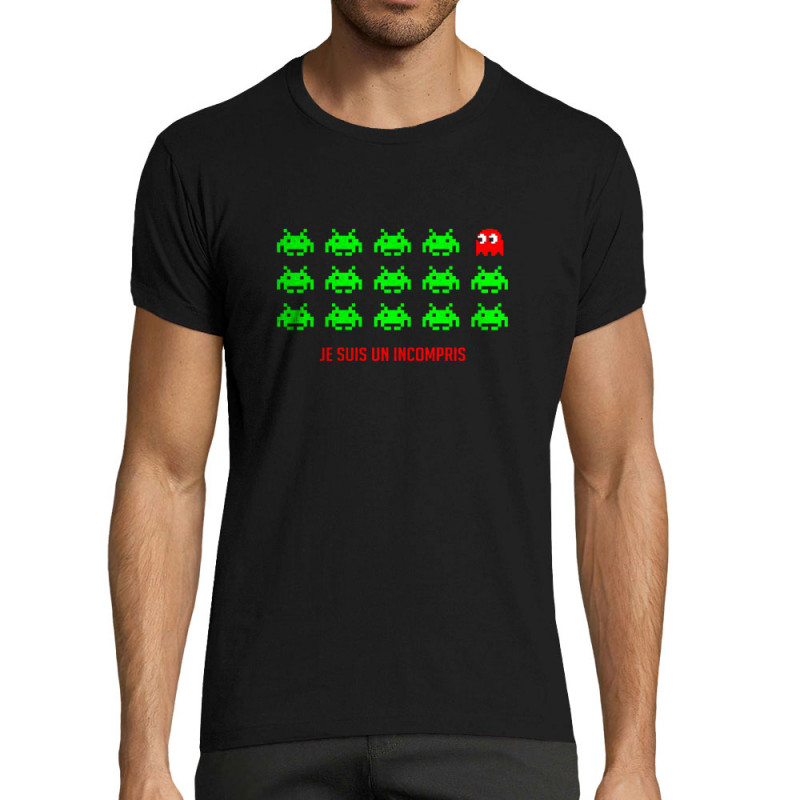 T-shirt homme fit noir Je suis un incompris (Jeux Vidéo / Geek,Humour)