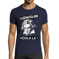 T-shirt homme fit bleu marine Ludwig Von 88 - Houlala (Ludwig Von 88)