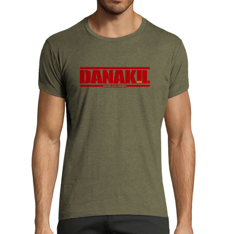 T-shirt homme fit kaki chiné Danakil - Entre les lignes (Danakil)