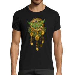 T-shirt homme fit noir Weird Dreams (Bad River,Animaux,Ethnique)