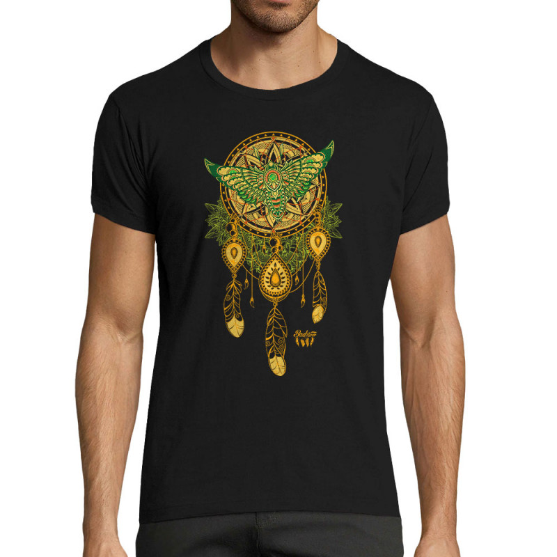 T-shirt homme fit noir Weird Dreams (Bad River,Animaux,Ethnique)