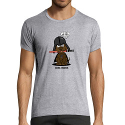 T-shirt homme fit gris chiné Dark Medor (Gondrax,Animaux,Humour,Films/Séries,Star Wars)