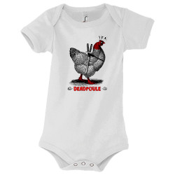 Body bébé blanc Deadpoule (Gondrax,Les Bébêtes,Animaux,Humour,Films/Séries)