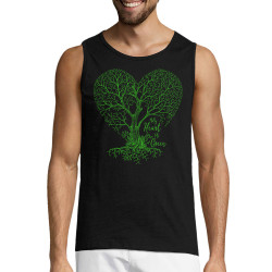 Débardeur homme noir Green Heart (Gondrax,Ecologie)