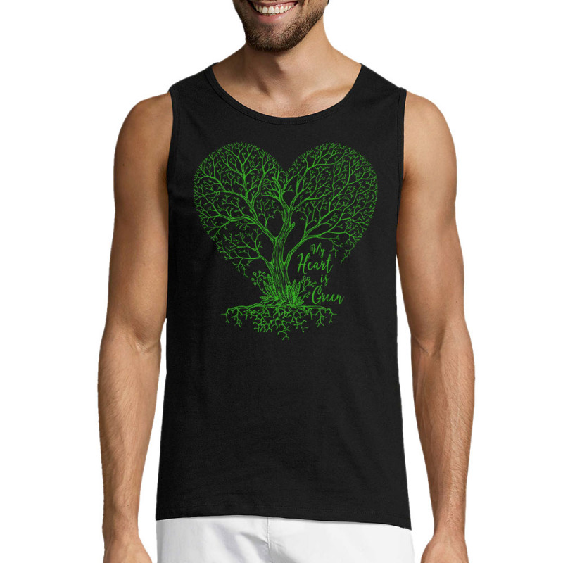Débardeur homme noir Green Heart (Gondrax,Ecologie)