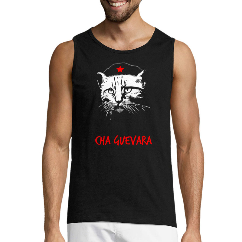 Débardeur homme noir Cha Guevara (Animaux,Humour,Chats,Les Bébêtes)