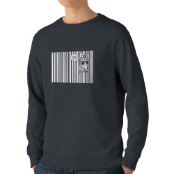 Sweat homme bio col rond gris anthracite Coucou (Gondrax,Animaux,Humour)