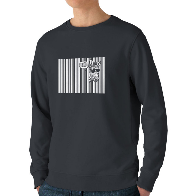 Sweat homme bio col rond gris anthracite Coucou (Gondrax,Animaux,Humour)