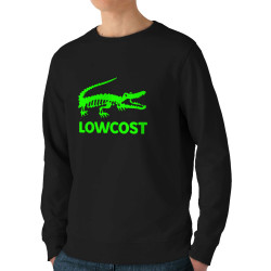 Sweat homme bio col rond noir Lowcost (Mattdez,Humour)