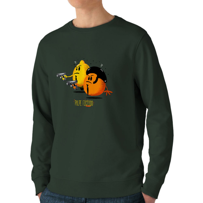 Sweat homme bio col rond vert foncé Pulpe Fiction (Gondrax,Fruits & Légumes,Films/Séries)
