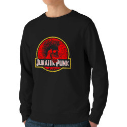 Sweat homme bio col rond noir Jurassic Punk (Gondrax,Films/Séries,Rock & Punk,Détournements)