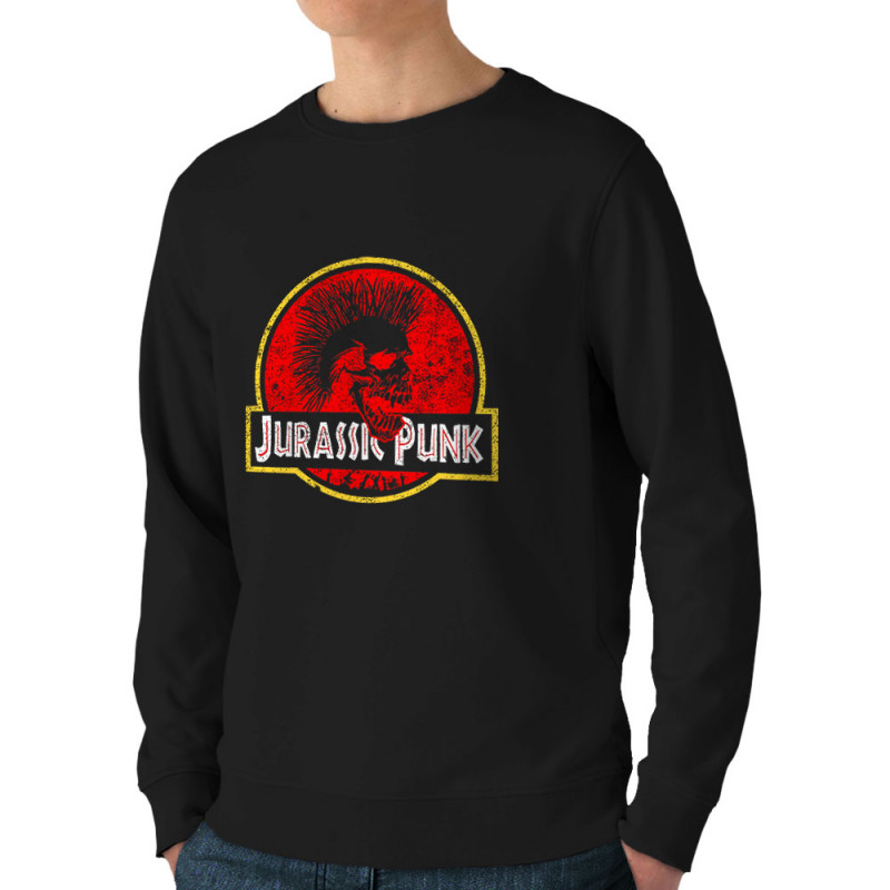Sweat homme bio col rond noir Jurassic Punk (Gondrax,Films/Séries,Rock & Punk,Détournements)